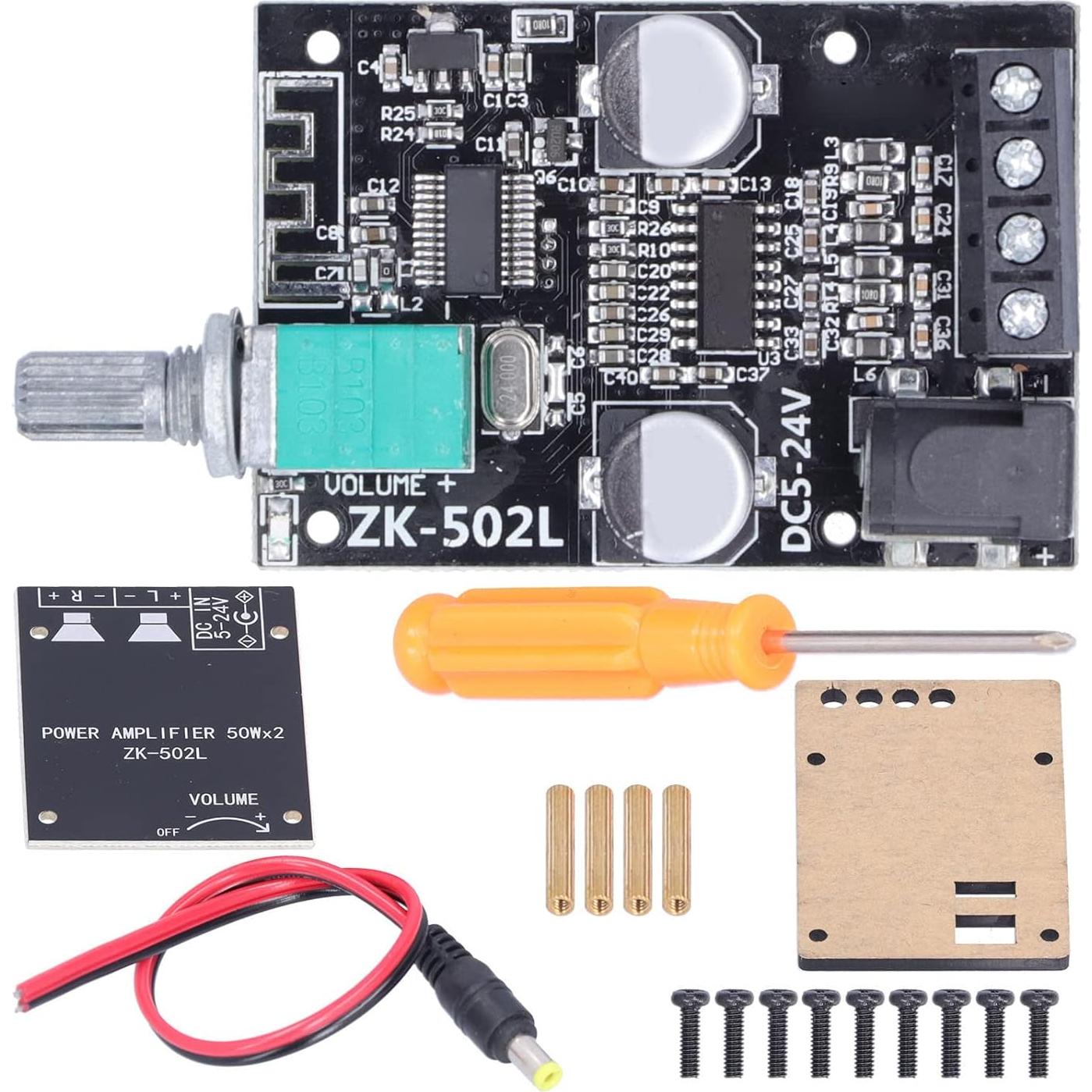 Placa Amplificadora de Potencia Bluetooth 5.0 ZK-502L 20W-50W