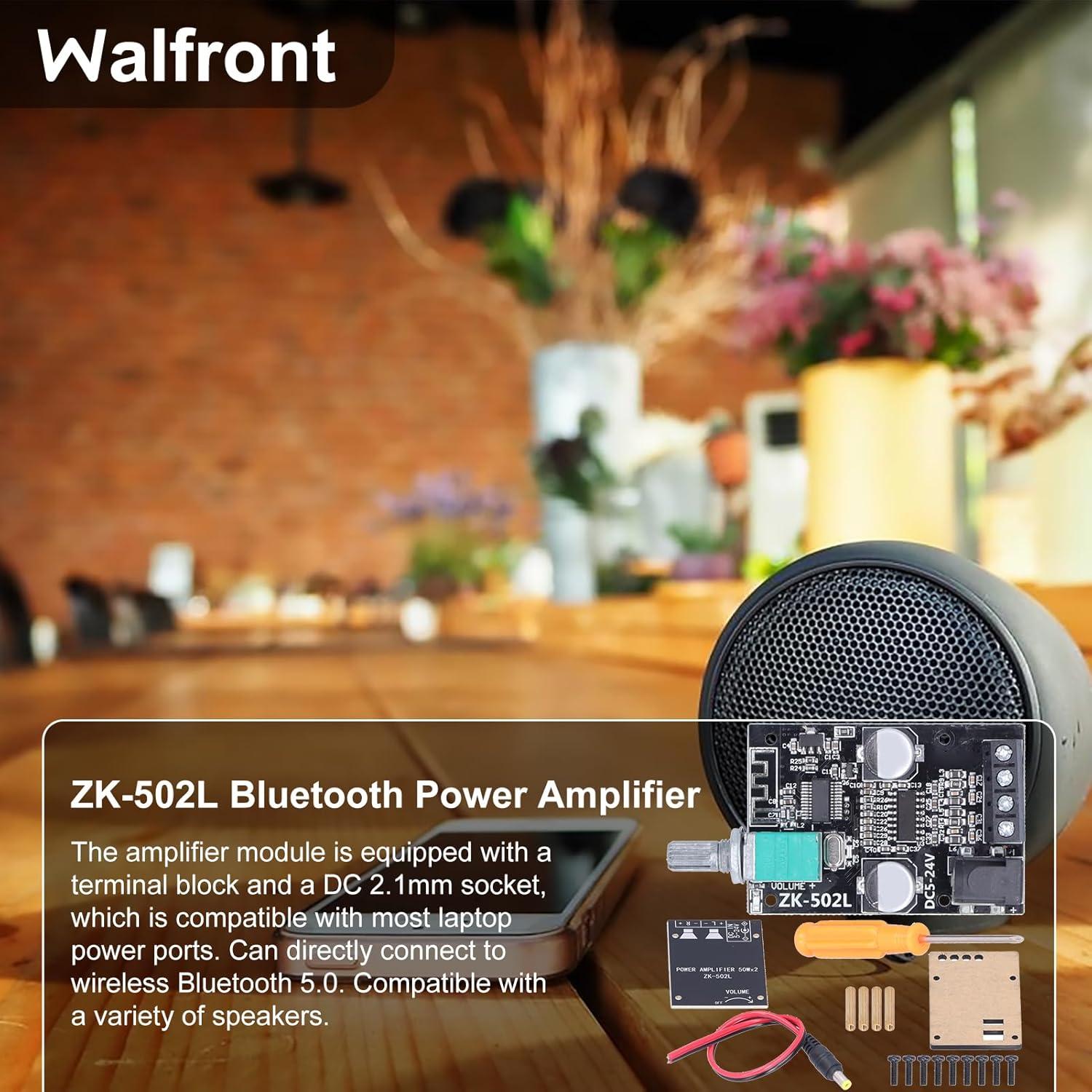 Placa Amplificadora de Potencia Bluetooth 5.0 ZK-502L 20W-50W