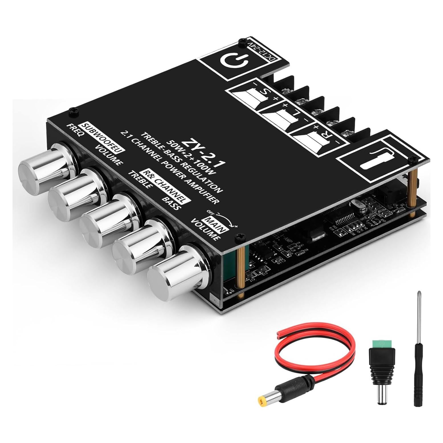 Amplificador Bluetooth 5.0 Romicta ZY-2.1 200W HiFi 2.1 Canales