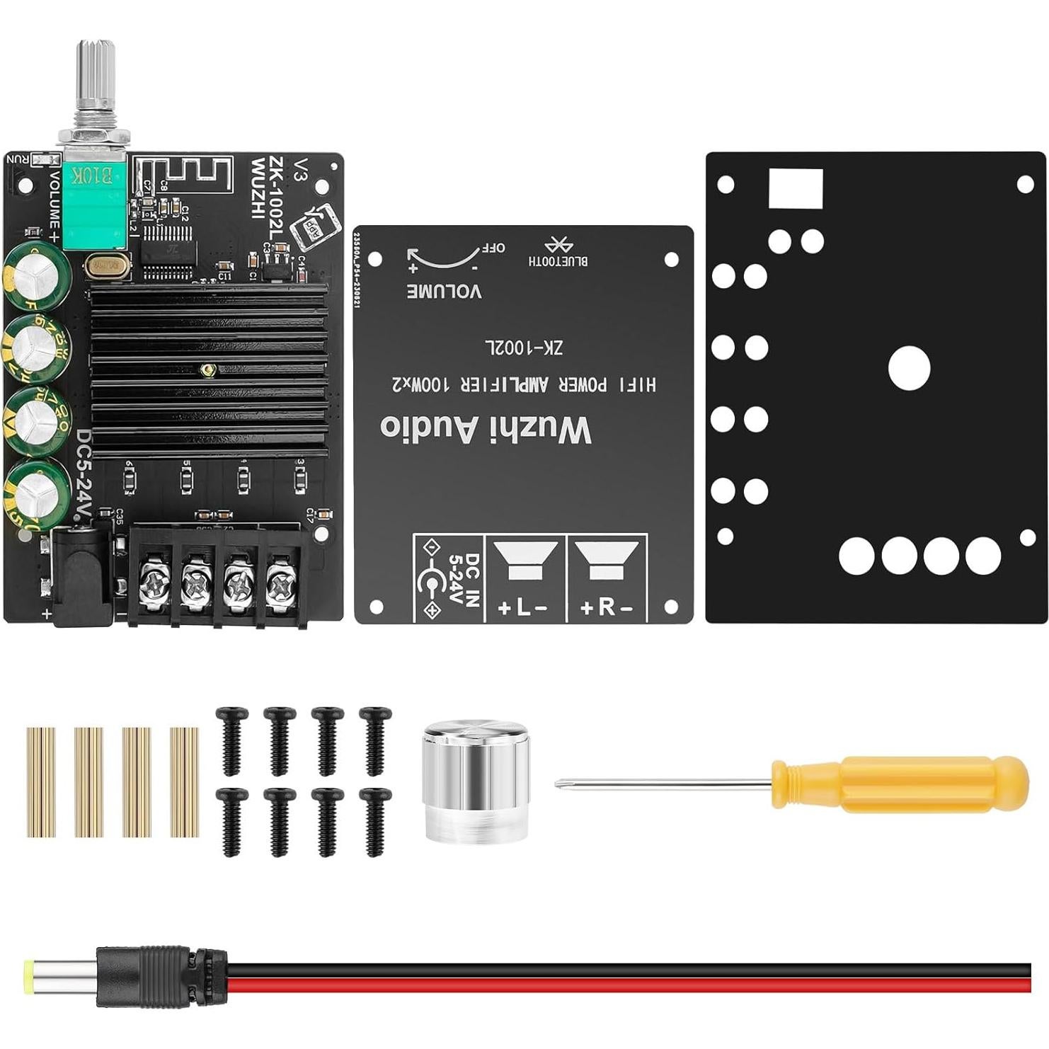 Mini Placa Amplificadora Bluetooth MakerHawk ZK-1002L 2X100W