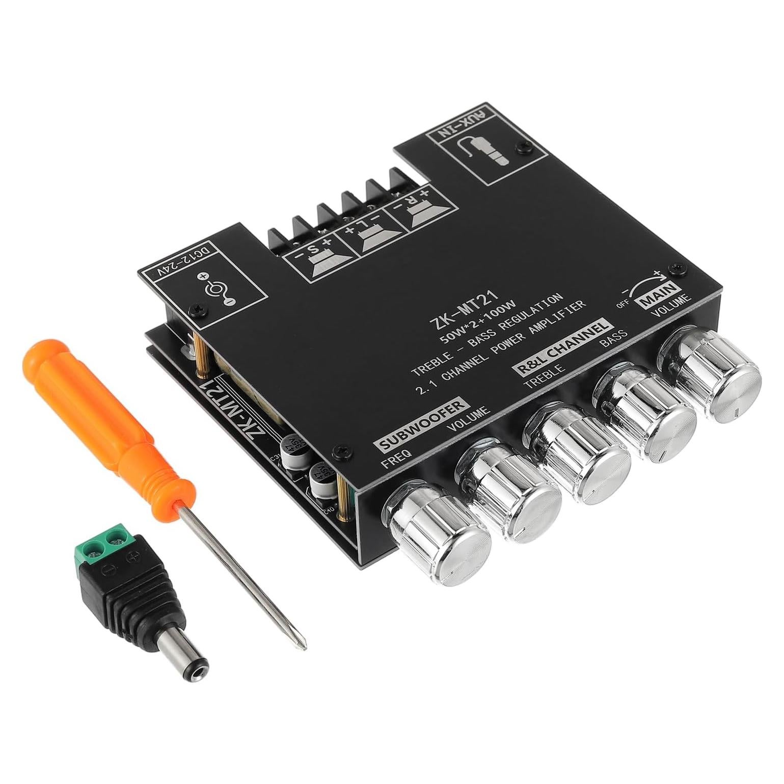 Amplificador Bluetooth 2.1 EPLZON ZK-MT21 50W+100W con Control de Agudos y Graves