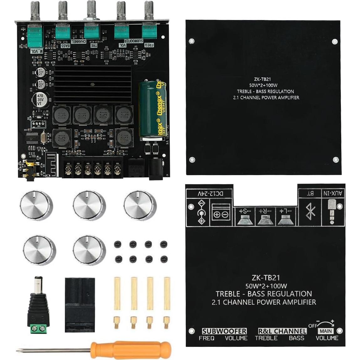 Amplificador de Audio Bluetooth JR-TB21 2.1CH 50W+100W