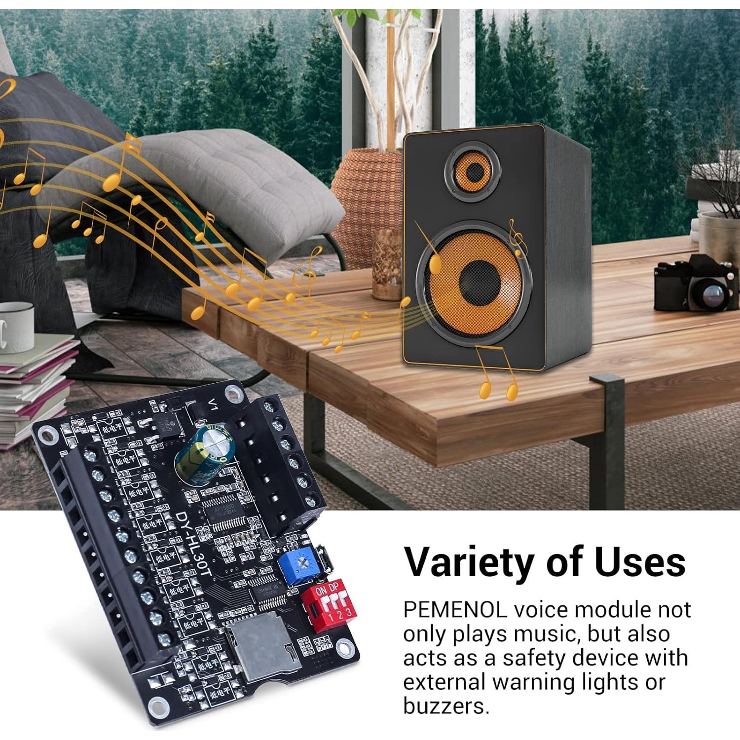 Módulo de Reproducción de Voz PEMENOL 30W MP3 con 9 Disparos