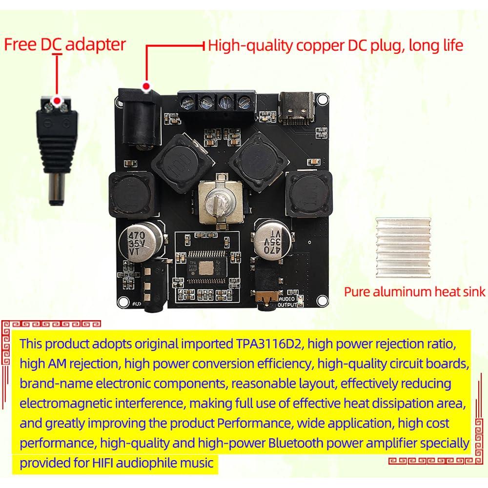 Amplificador Digital Bluetooth 5.0 HIFIDIY LIVE XY-AP50H 2x50W