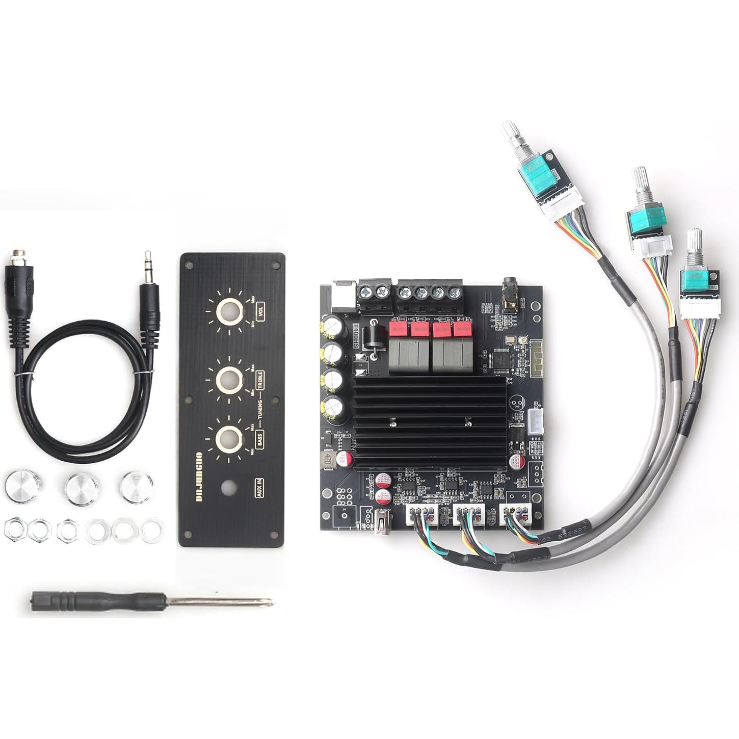 Amplificador de Potencia T100HS-W 100W+100W Bluetooth 12V-30V