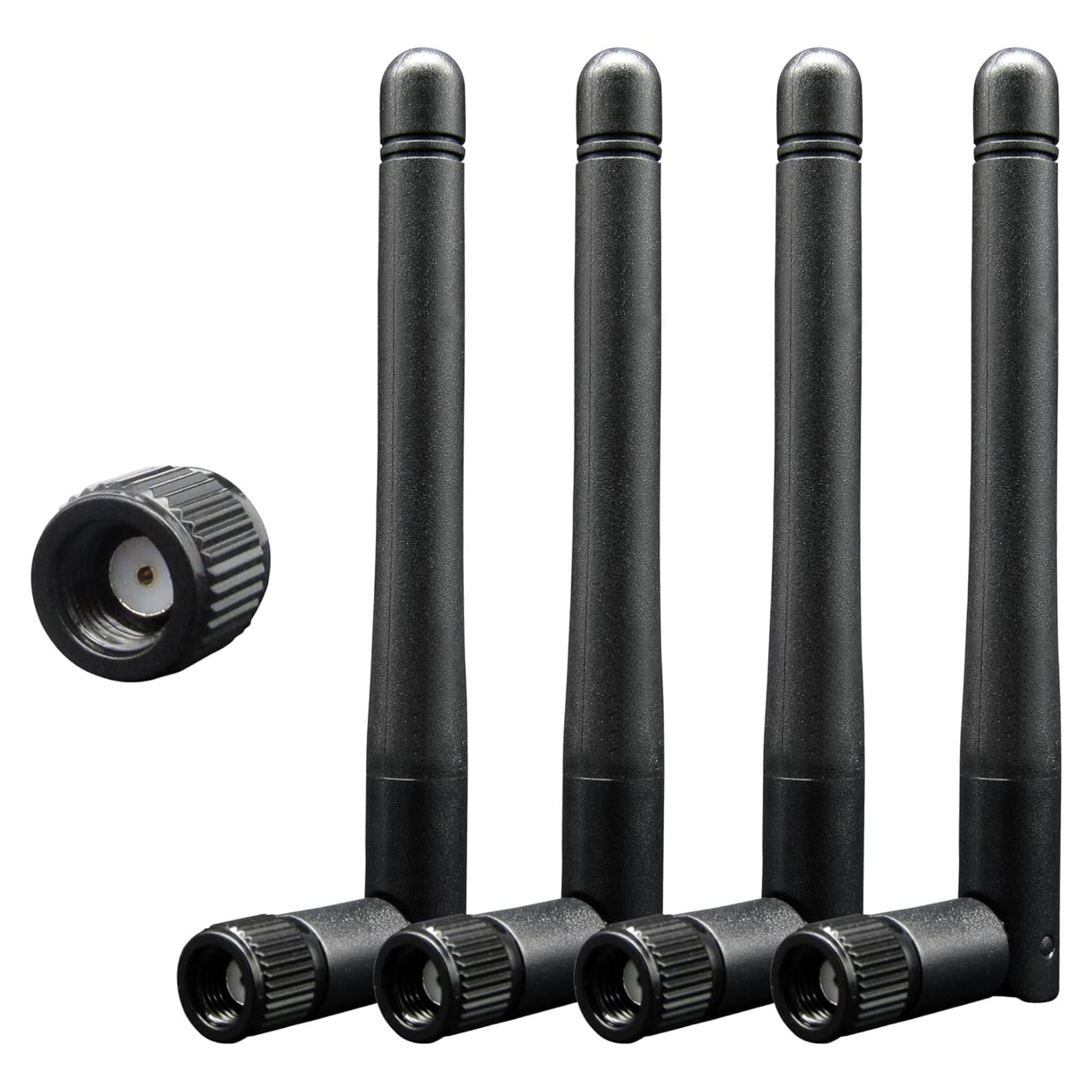 Antena WiFi Doble Banda 3dBi Doimi RP-SMA Macho Paquete de 4