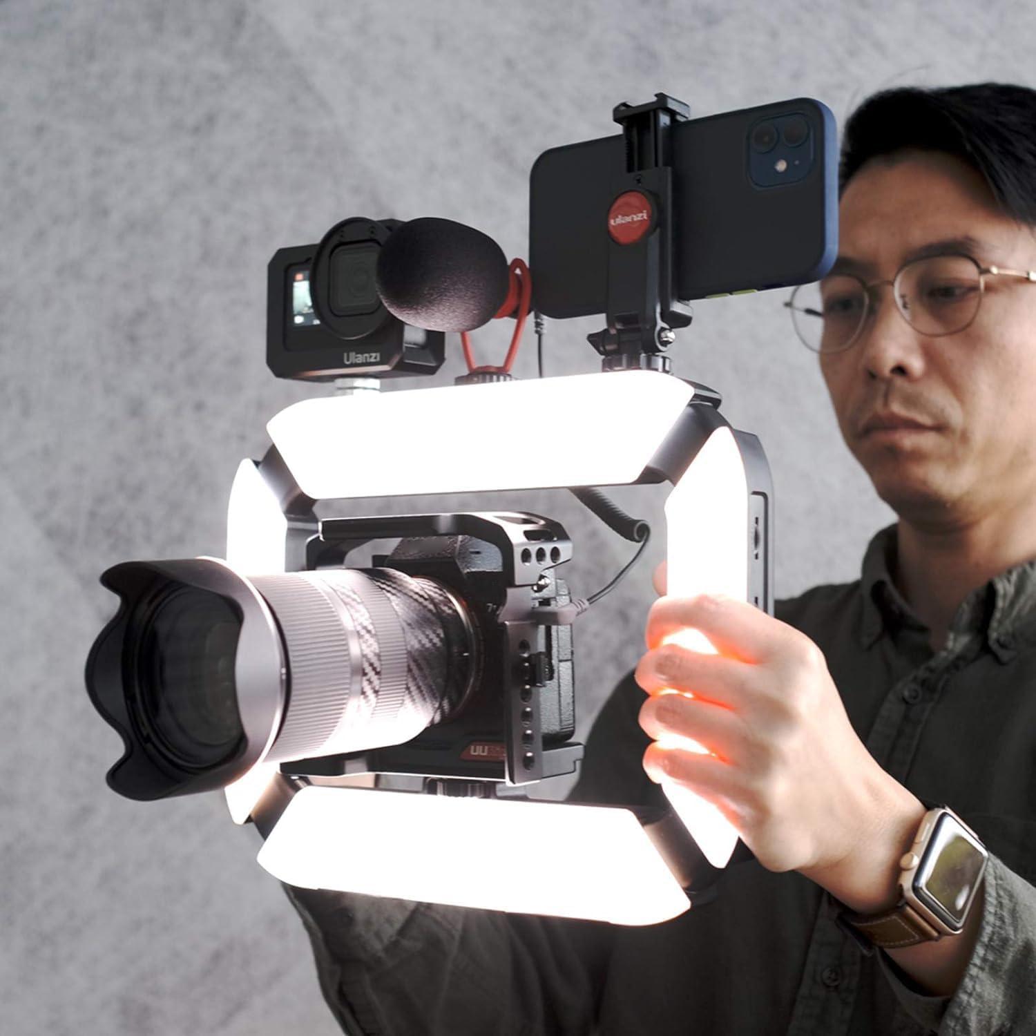 Rig de Video PICTRON U200 con Luz LED Anular y Estabilizador