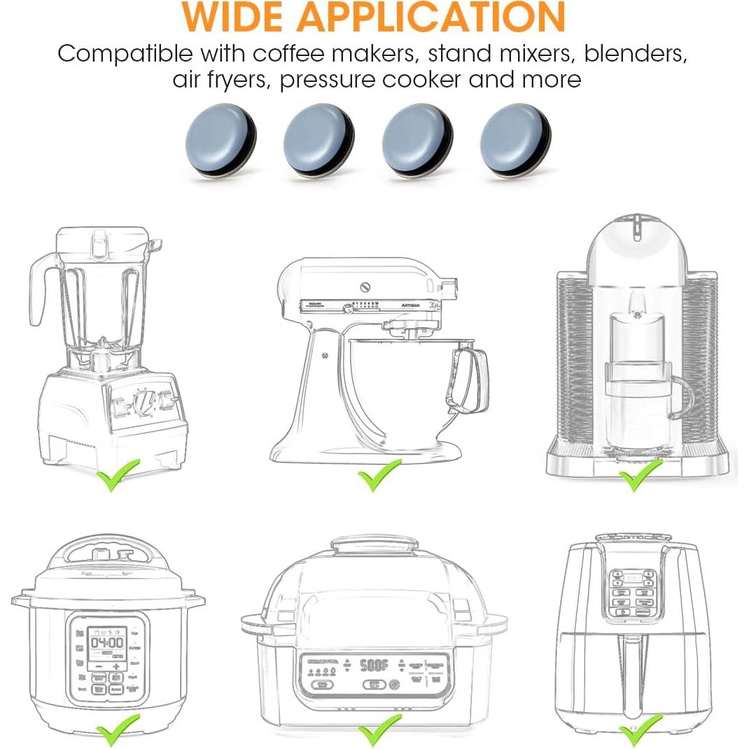 Deslizadores Aieve 8 Pcs Autoadhesivos para Electrodomésticos