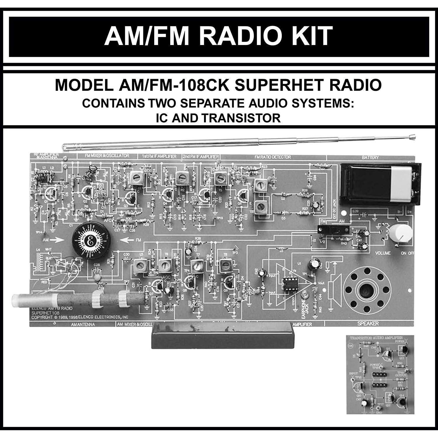 Kit de Radio AM/FM Elenco AMFM108CK - Superheterodino