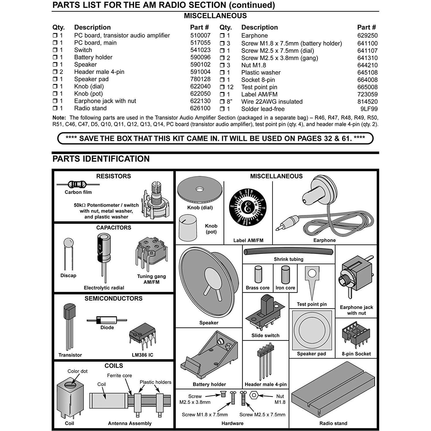 Kit de Radio AM/FM Elenco AMFM108CK - Superheterodino