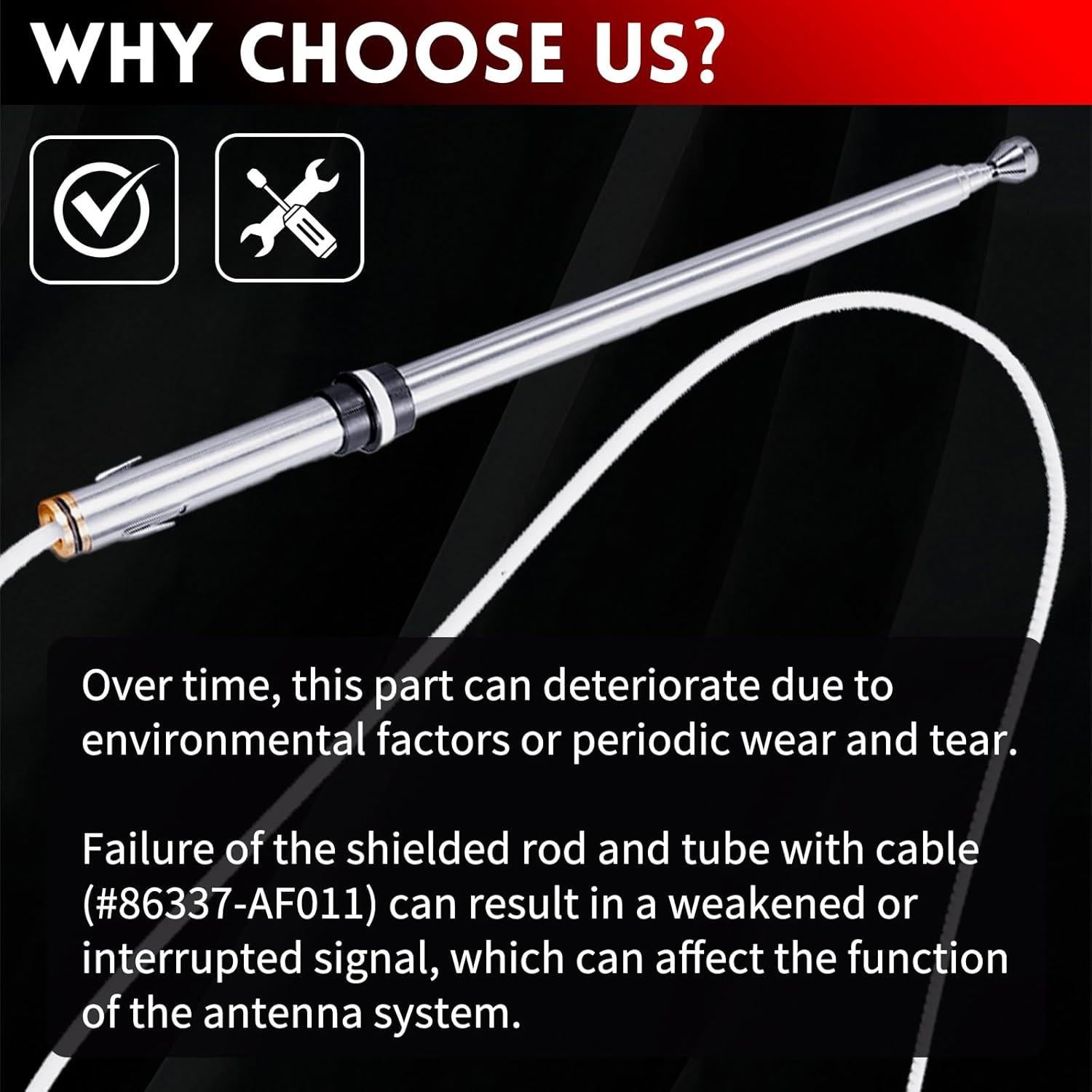 Mástil de Antena HRepair para Toyota Sequoia 2001-2007