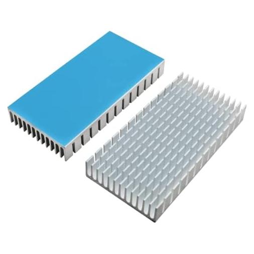 Disipador de Calor Aluminio SJZBIN 80x40x11mm 2 Piezas