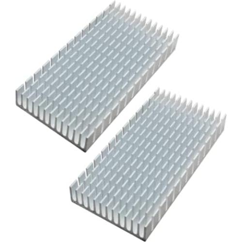 Disipador de Calor Aluminio SJZBIN 80x40x11mm 2 Piezas
