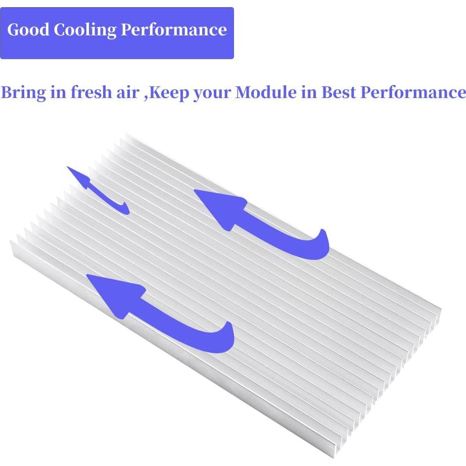 Disipador de Calor de Aluminio Tyenaza 30x14x2cm 19 Aletas