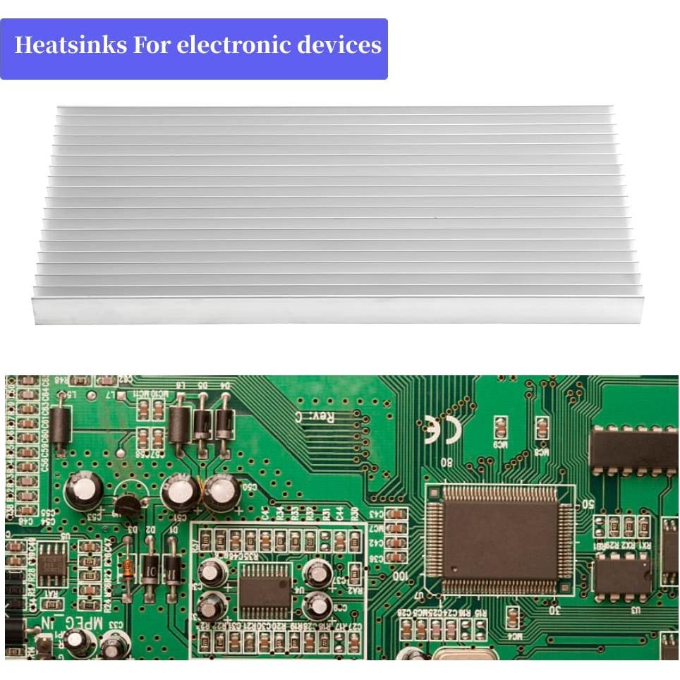 Disipador de Calor de Aluminio Tyenaza 30x14x2cm 19 Aletas
