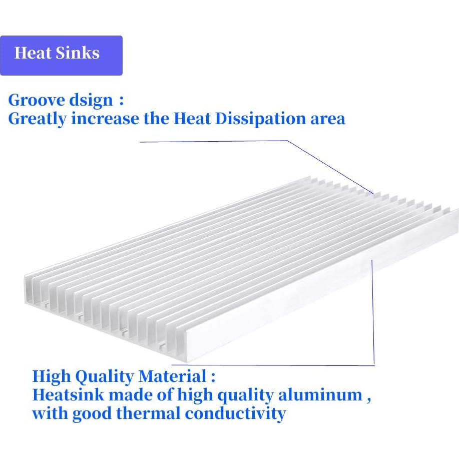 Disipador de Calor de Aluminio Tyenaza 30x14x2cm 19 Aletas