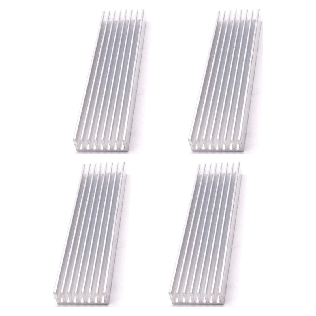 4 Disipadores de Calor de Aluminio Eledabra 100x25x10mm