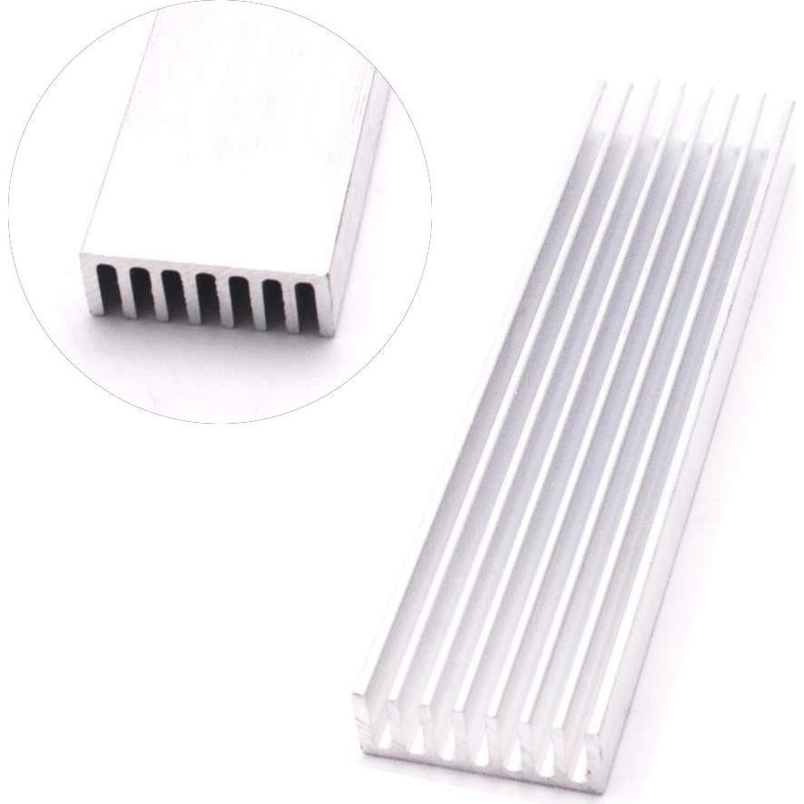 4 Disipadores de Calor de Aluminio Eledabra 100x25x10mm