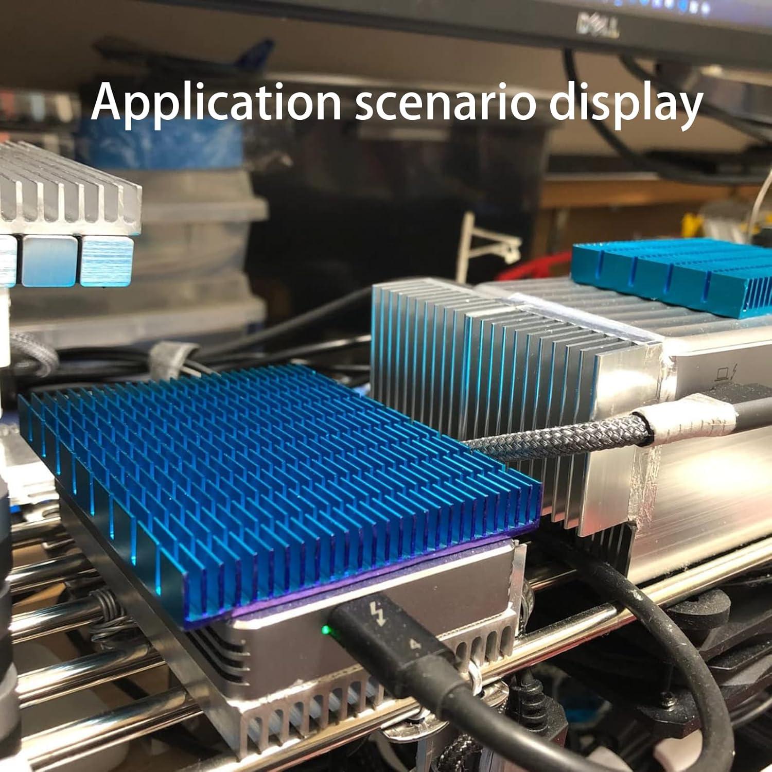 4 Disipadores de Calor de Aluminio Eledabra 100x25x10mm