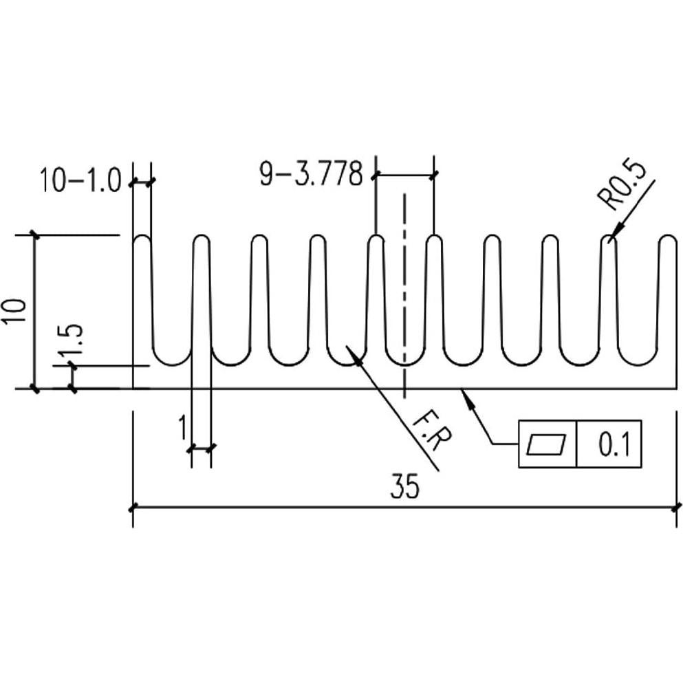 5 Disipadores de Calor de Aluminio 35x35x10mm Awxlumv