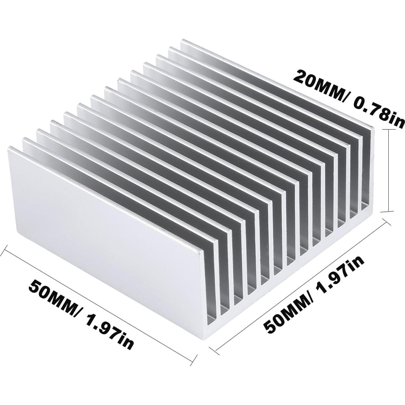 Kit de 4 Disipadores de Calor Aluminio 50x50x20mm Awxlumv