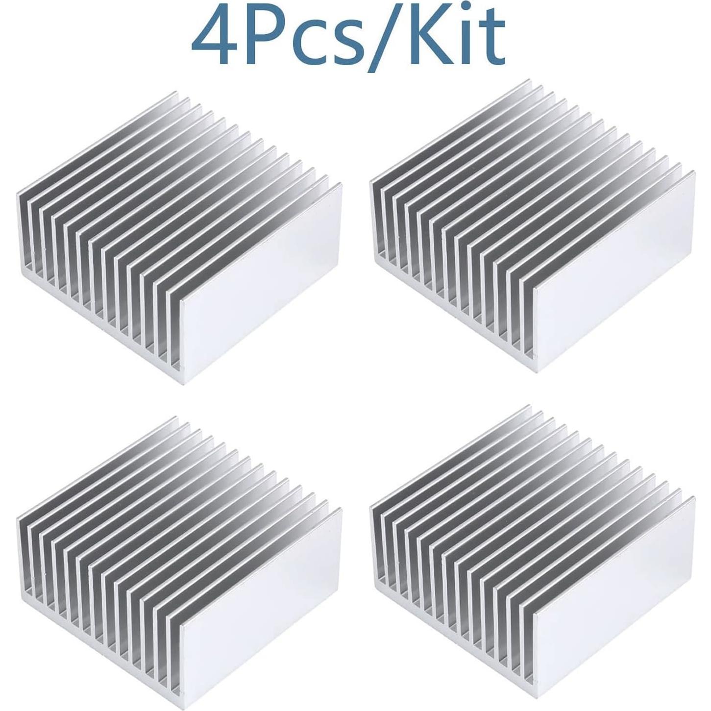 Kit de 4 Disipadores de Calor Aluminio 50x50x20mm Awxlumv