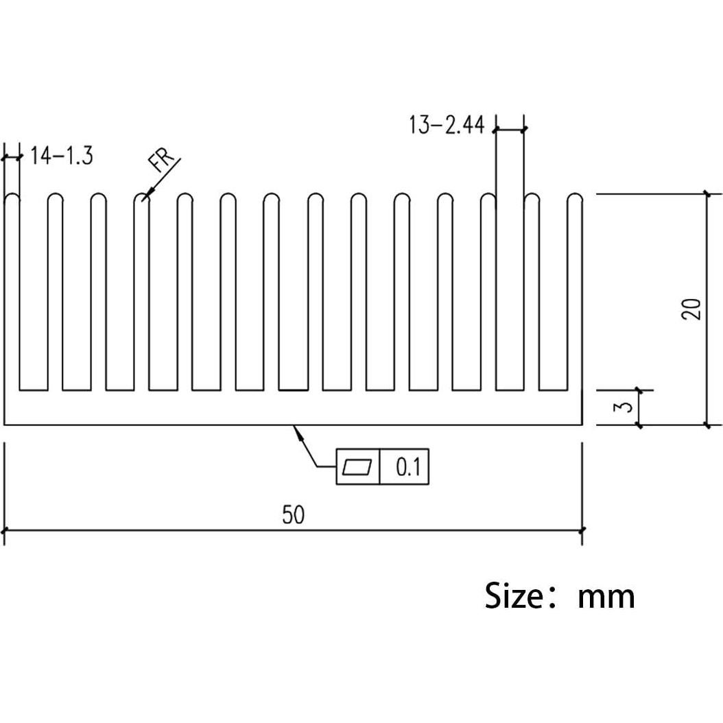 Kit de 4 Disipadores de Calor Aluminio 50x50x20mm Awxlumv