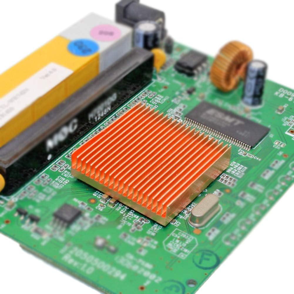 Disipador de Calor de Cobre Puro Cooltex 30x30x7mm 2 Pcs