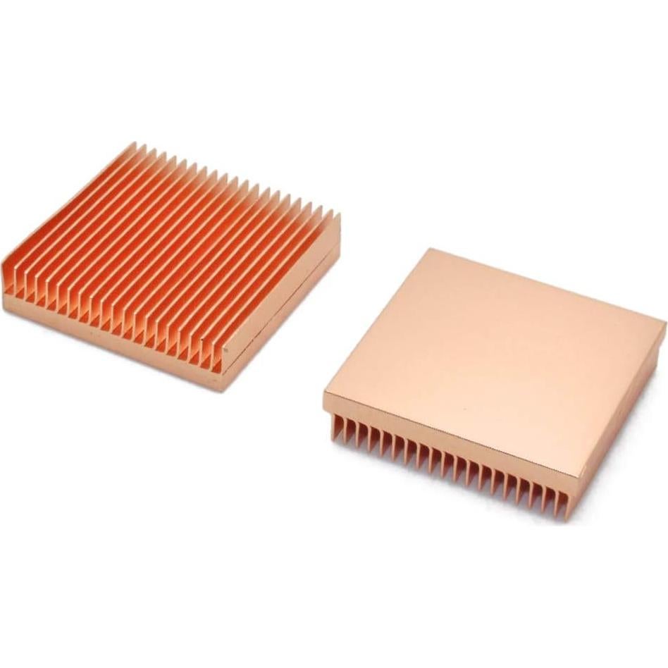 Disipador de Calor de Cobre Puro Cooltex 30x30x7mm 2 Pcs