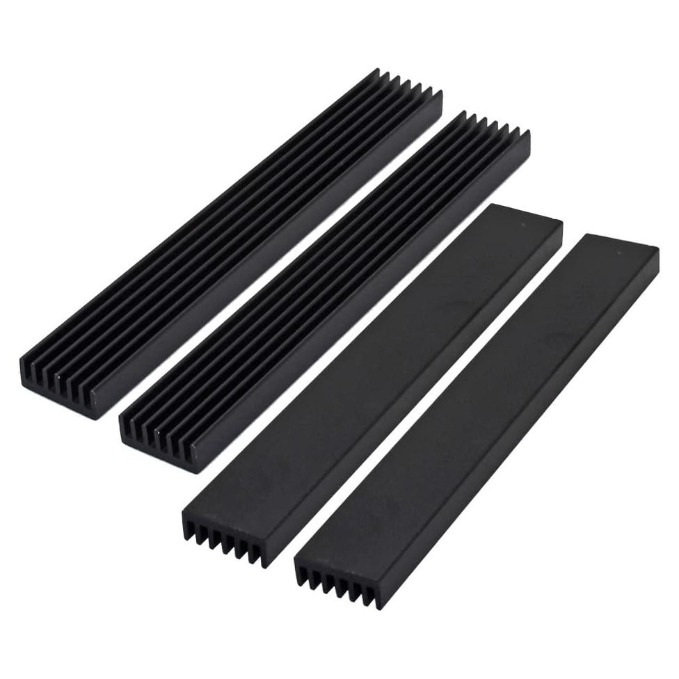 4 Disipadores de Calor de Aluminio 100x14x6mm Jeteokar