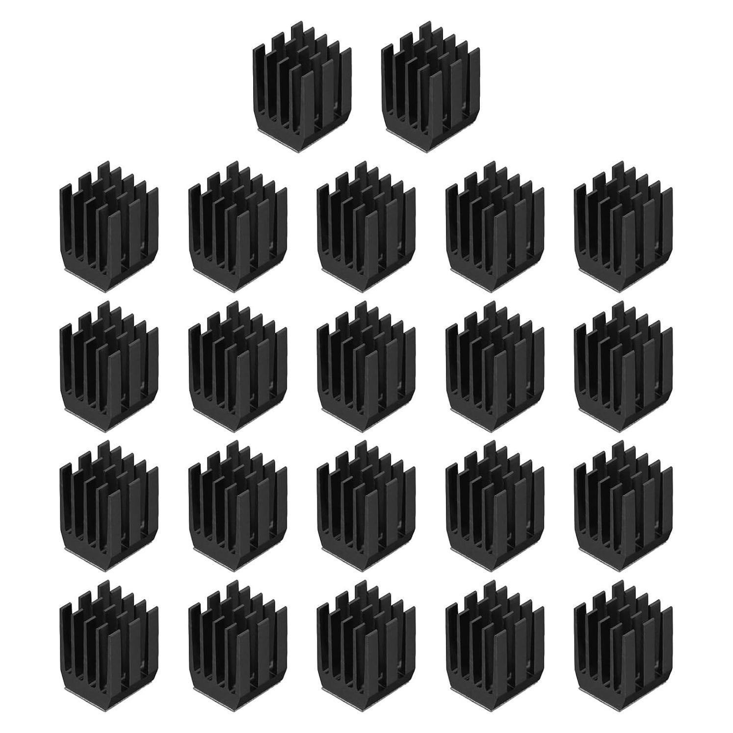 Disipador de Calor de Aluminio MECCANIXITY 22 Pcs 9x9x12mm Negro
