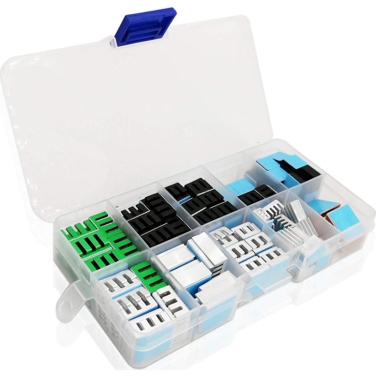 Kit de Disipadores Easycargo 124pcs Aluminio y Cobre con Pegamento Térmico