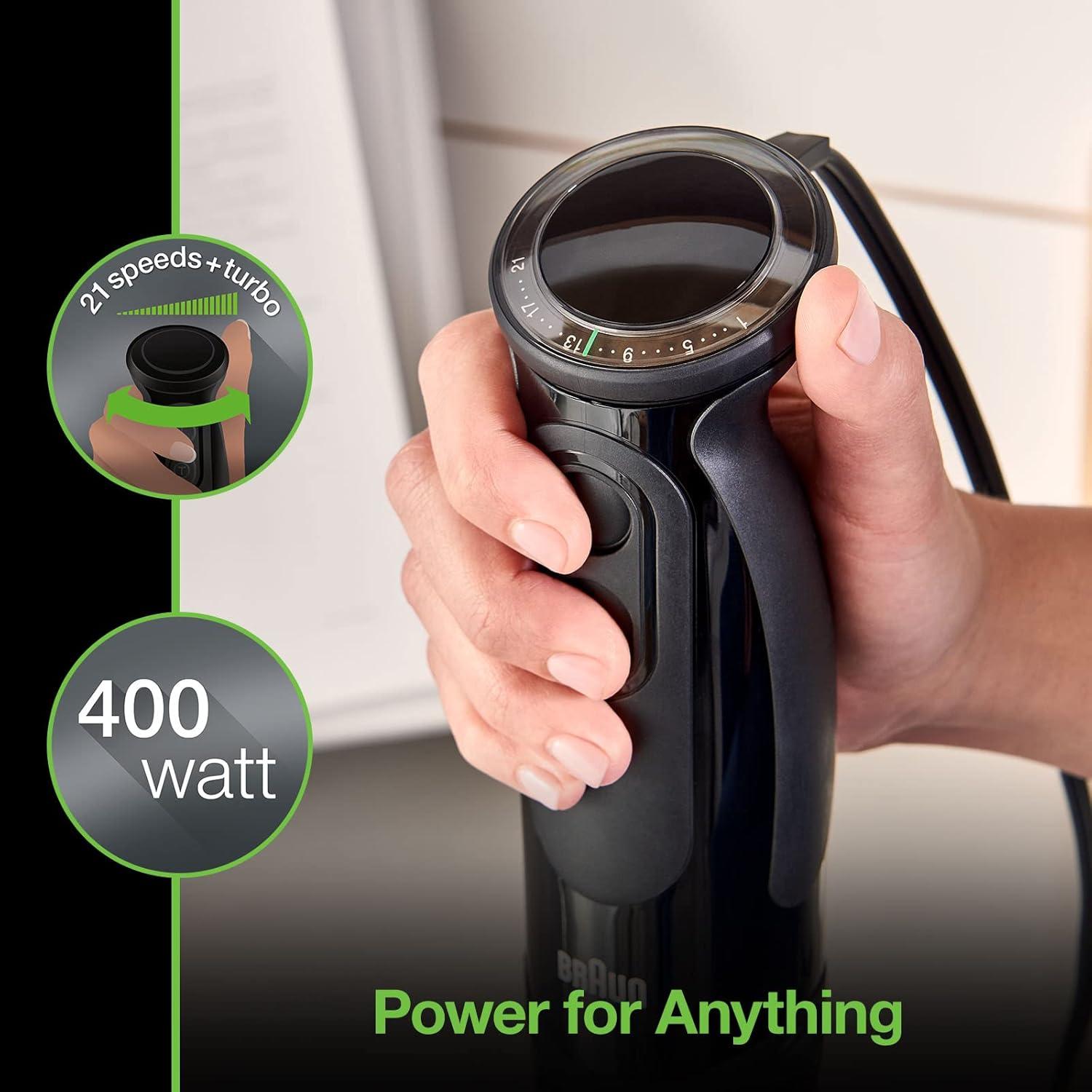 Batidora de Mano Braun MultiQuick 5 Vario 400W Negra