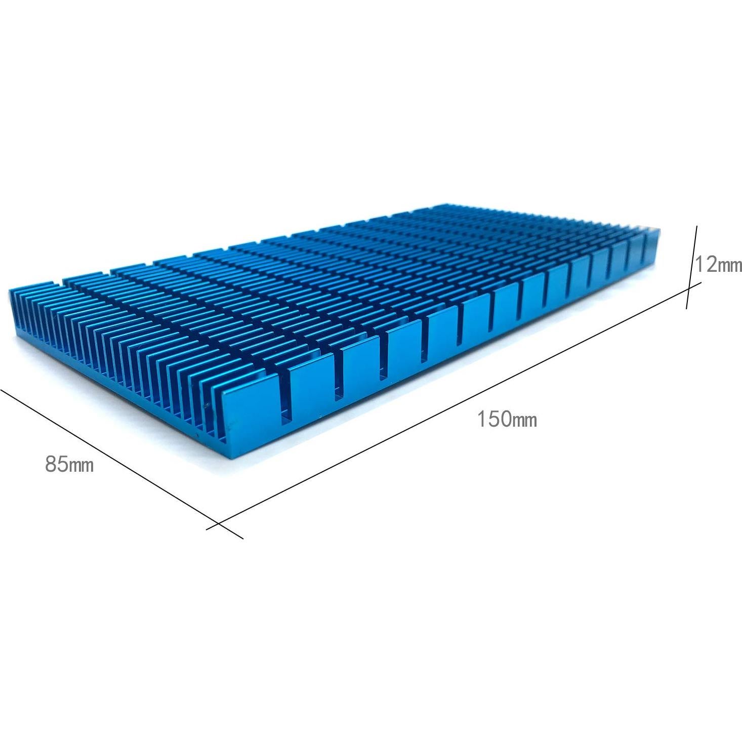 Radiador de Aluminio Azul SGTKJSJS 150x85x12mm para Electrónica
