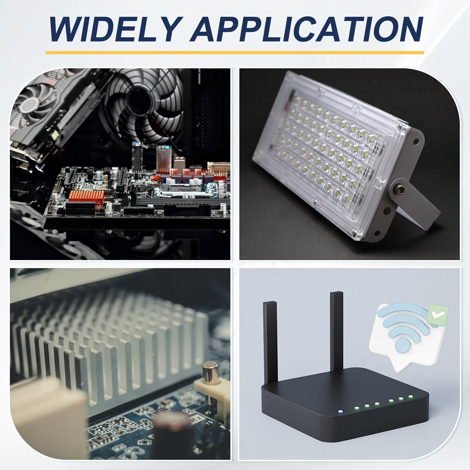 Disipador de Aluminio PATIKIL 40x40x20mm 3 Pcs Negro