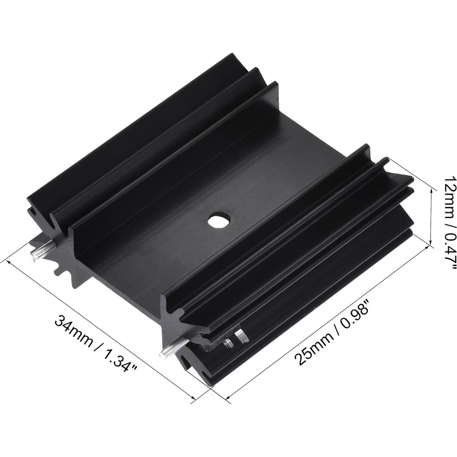 Disipador de Aluminio uxcell TO-220 25x34x12mm 10pcs