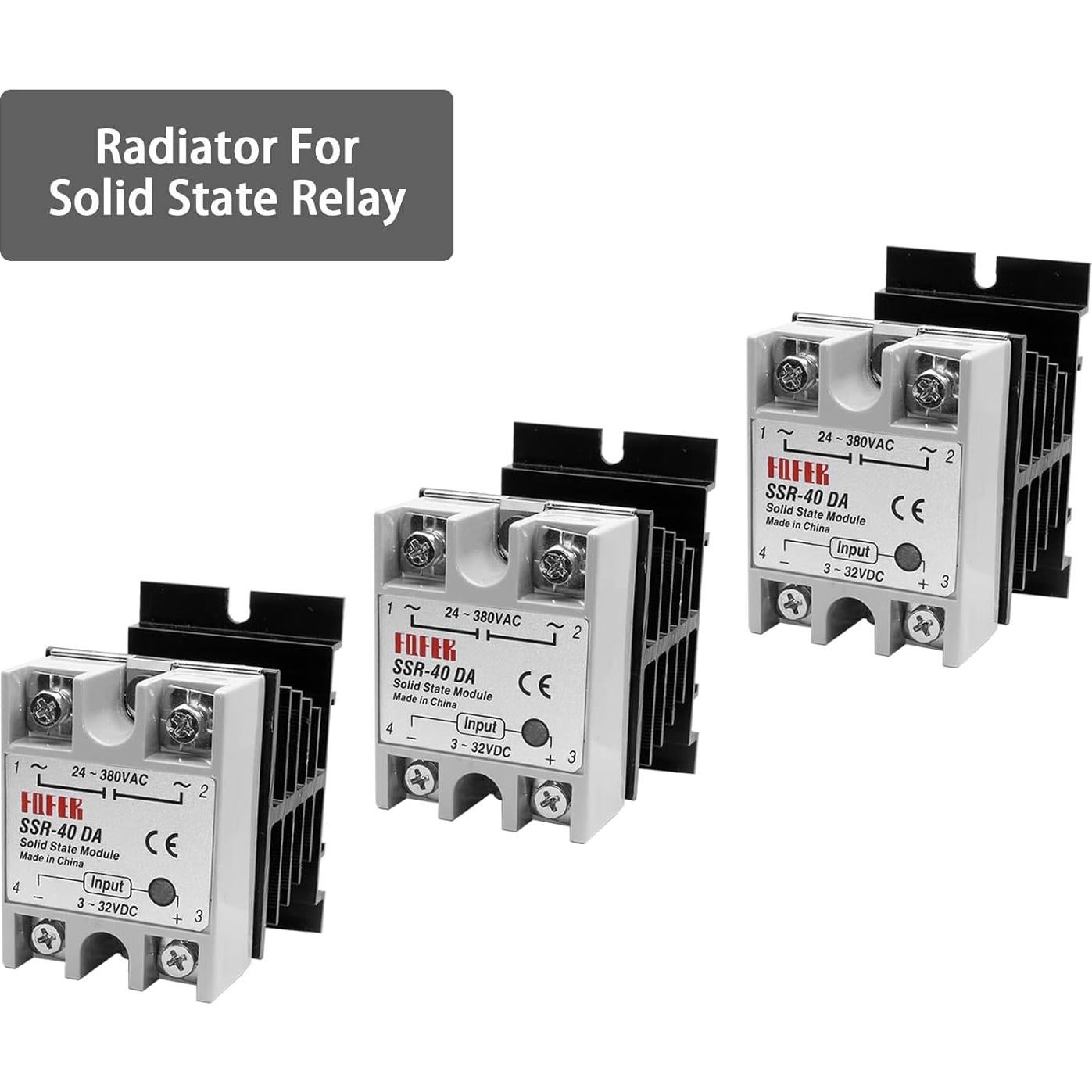 Disipador de Calor SSR Aluminio Aracombie 3PCS 10A-40A