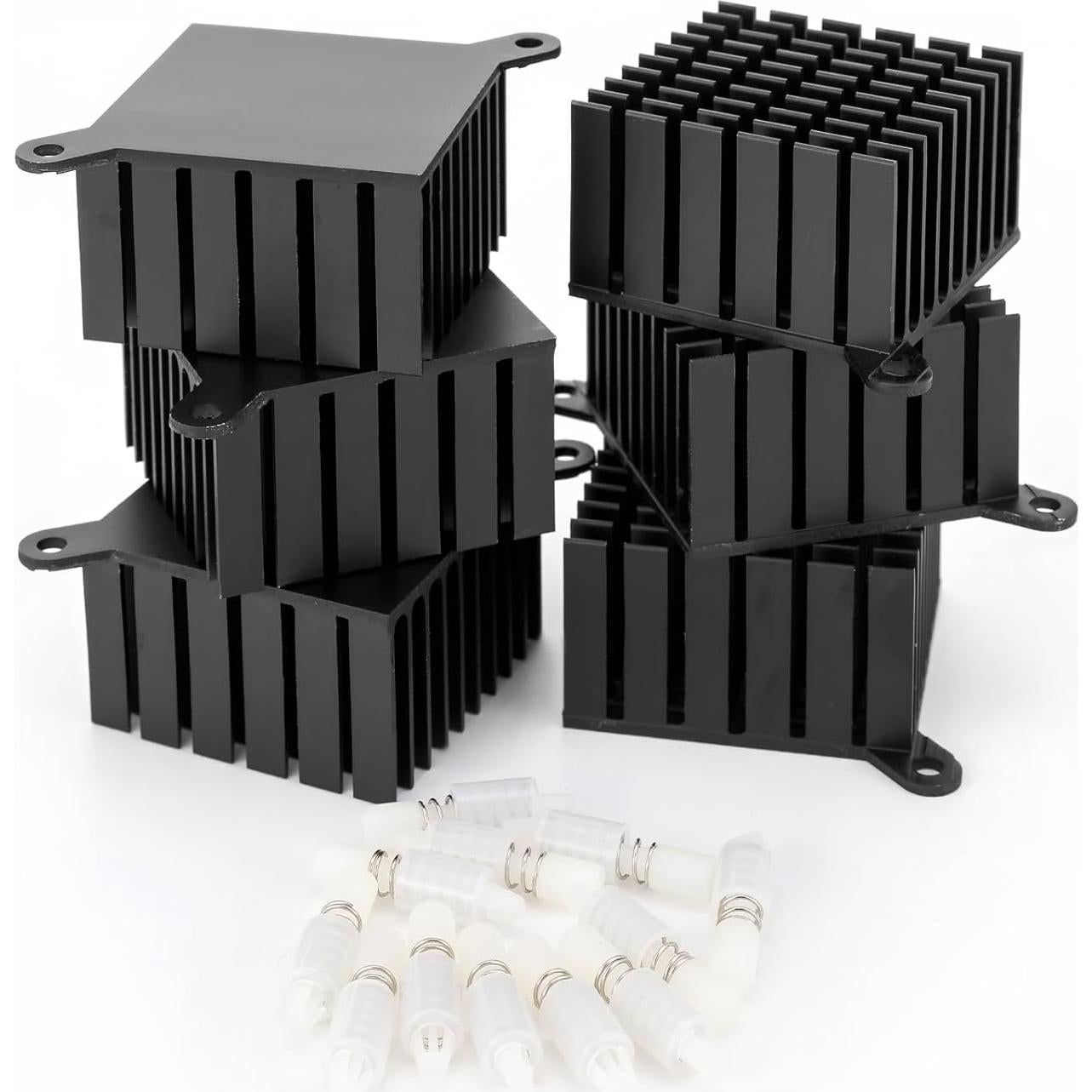 6 Disipadores de Calor de Aluminio 38x38x23mm Unxuey