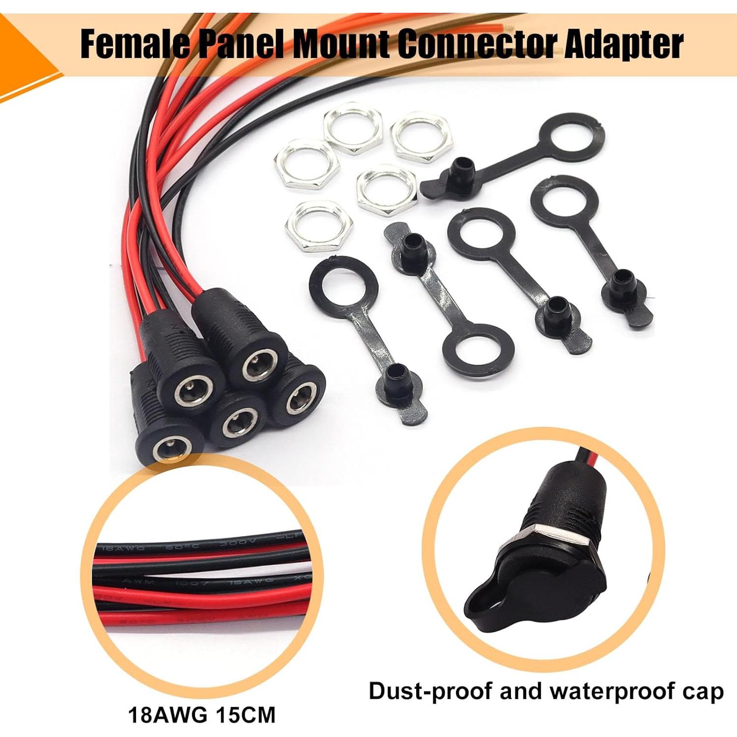 Conectores de Alimentación DC 5.5x2.1mm Weideer K-177 12Pcs