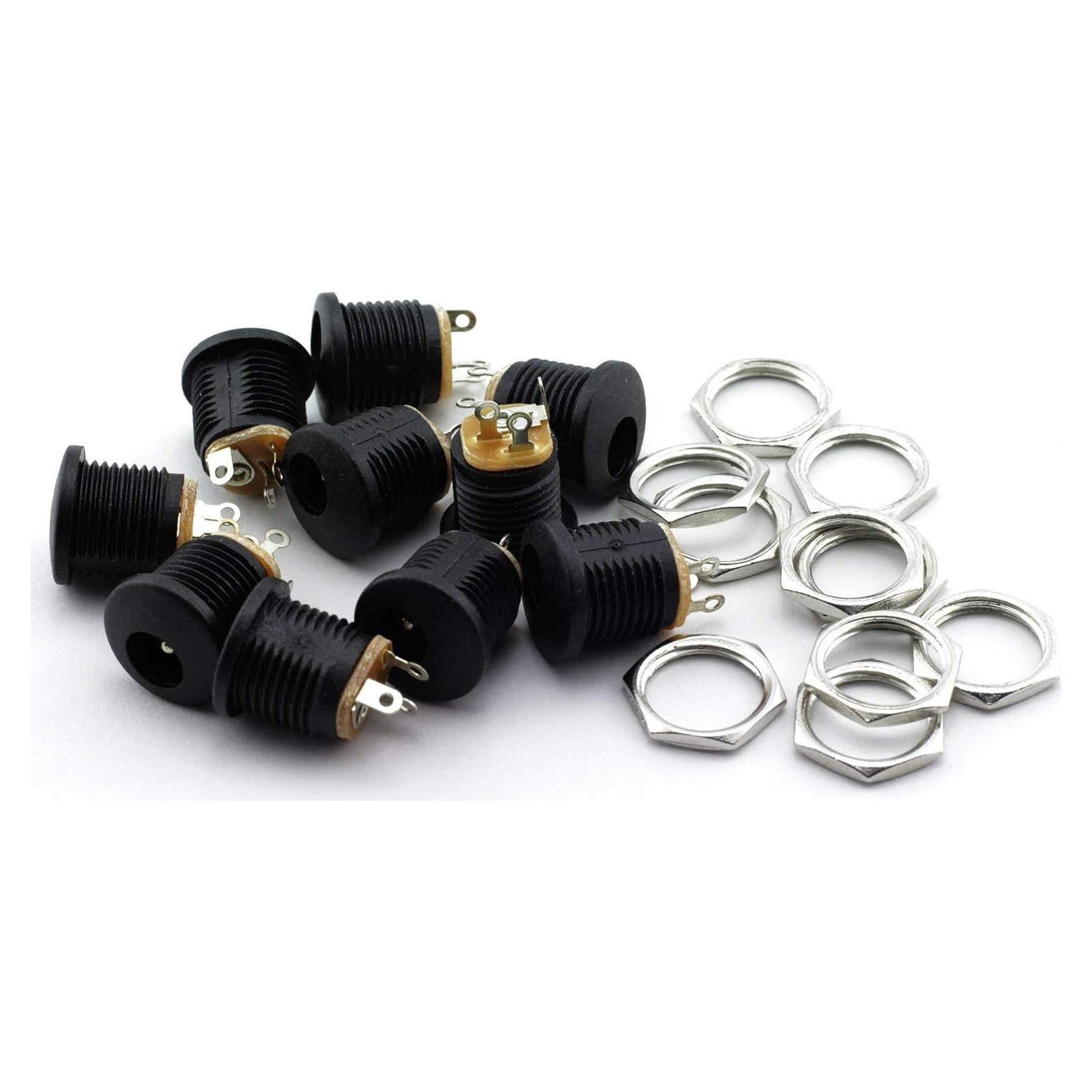 Conector de Alimentación DC Femenino 5.5mm x 2.1mm MEETOOT 10pcs