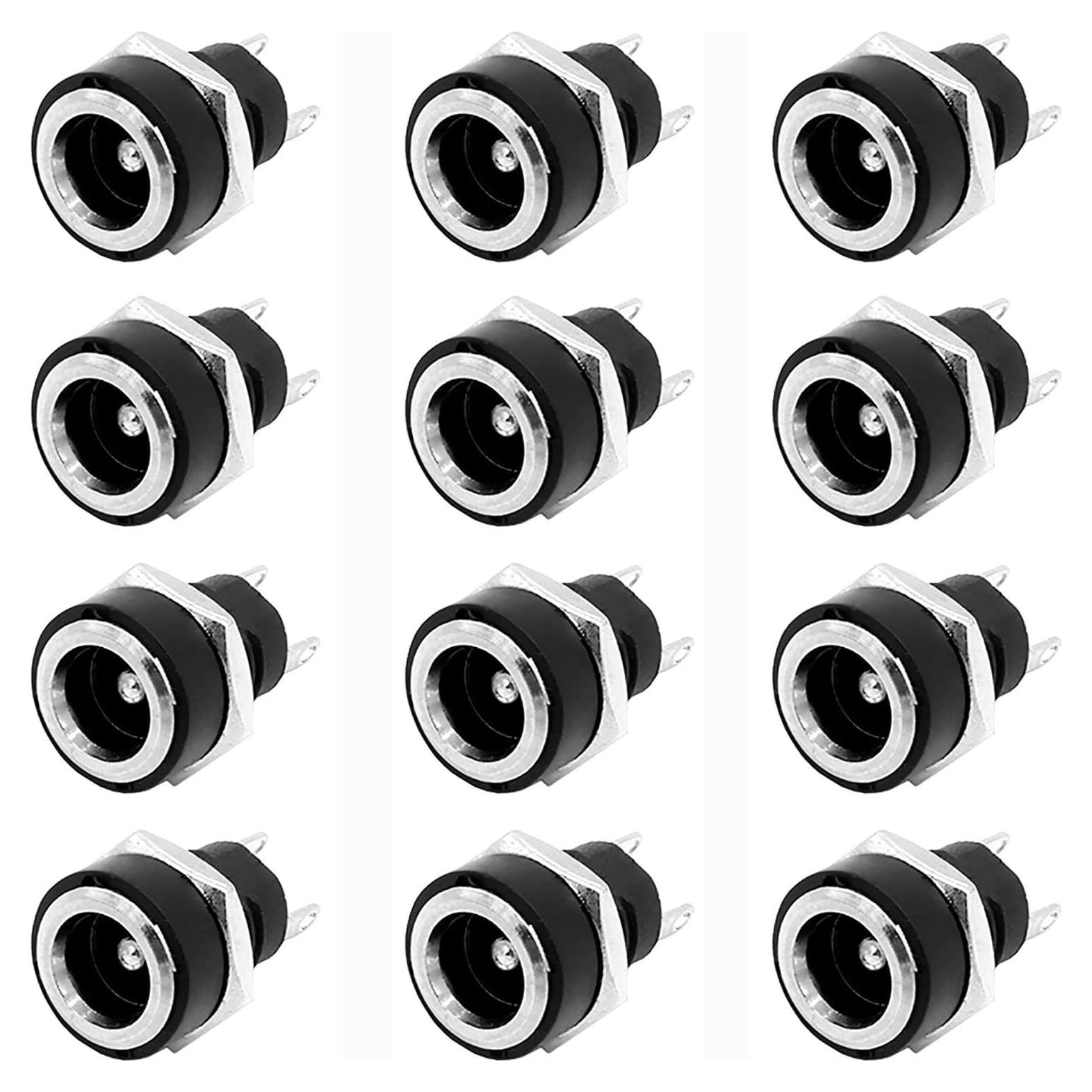 12 Conectores Jack DC 5.5x2.1mm Femenino ThreeBulls