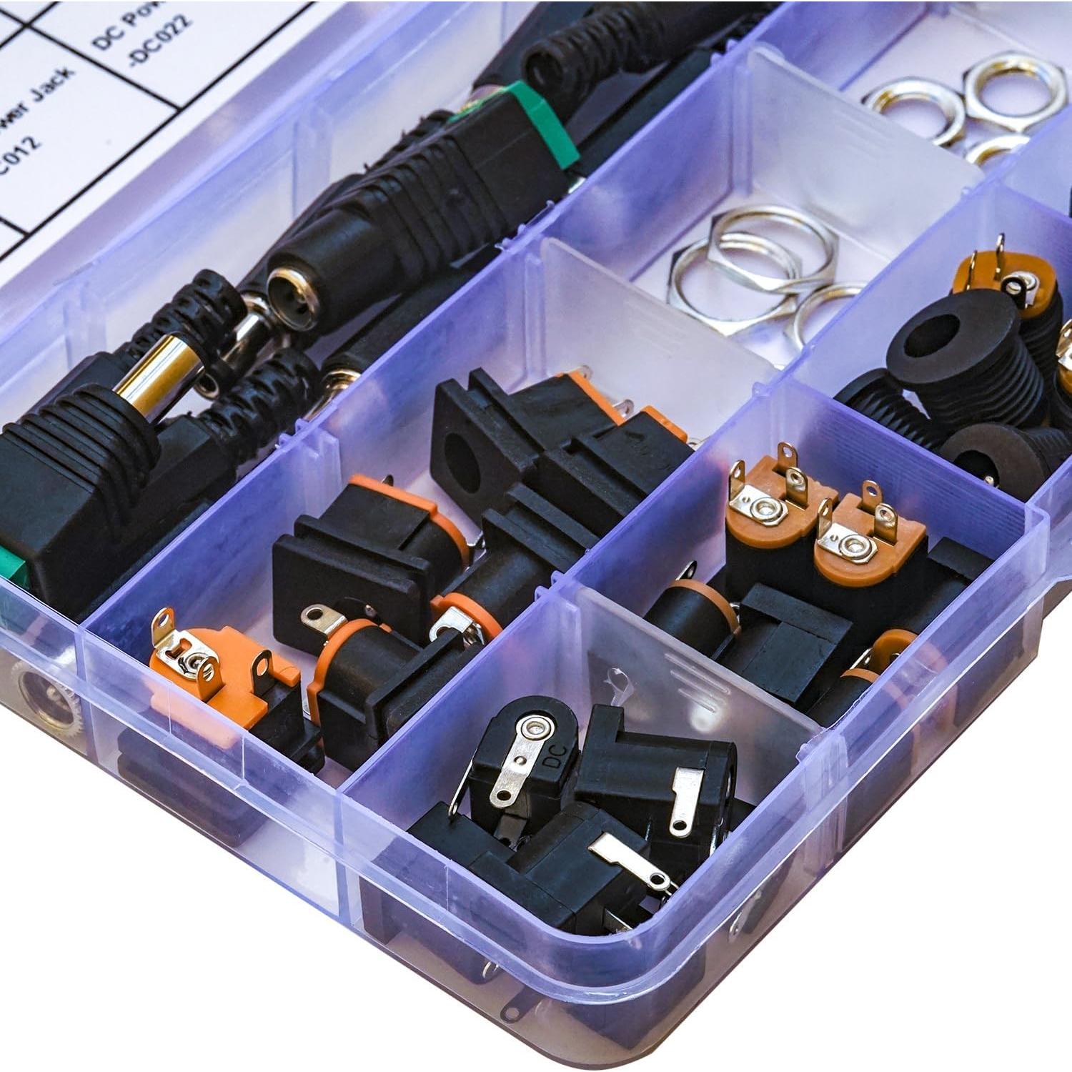 Kit de Conectores de Jack de Alimentación DC Kidisoii 8 Tipos