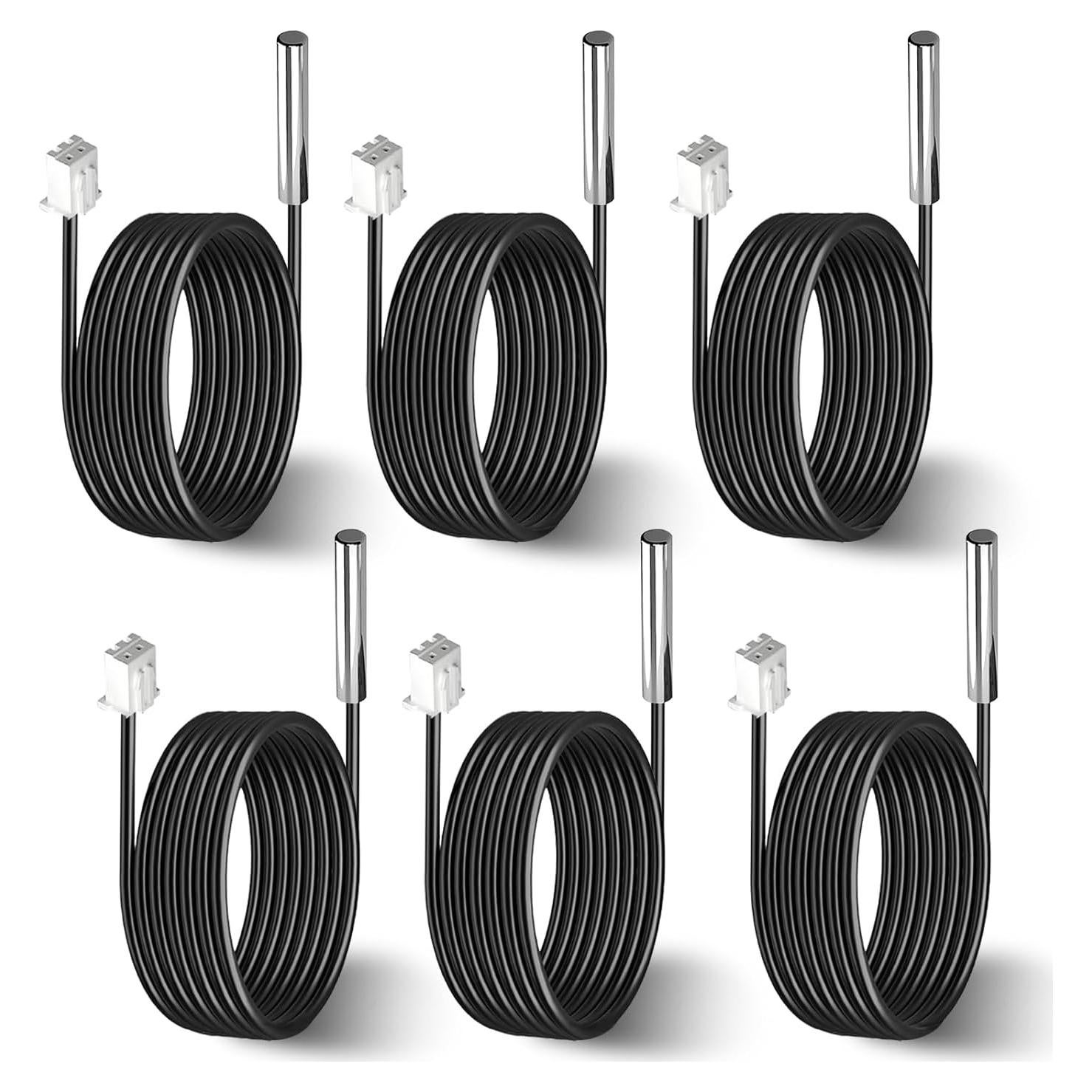 6 Probetas Sensor de Temperatura NTC 10K Perusiaw 1M Acero Inoxidable