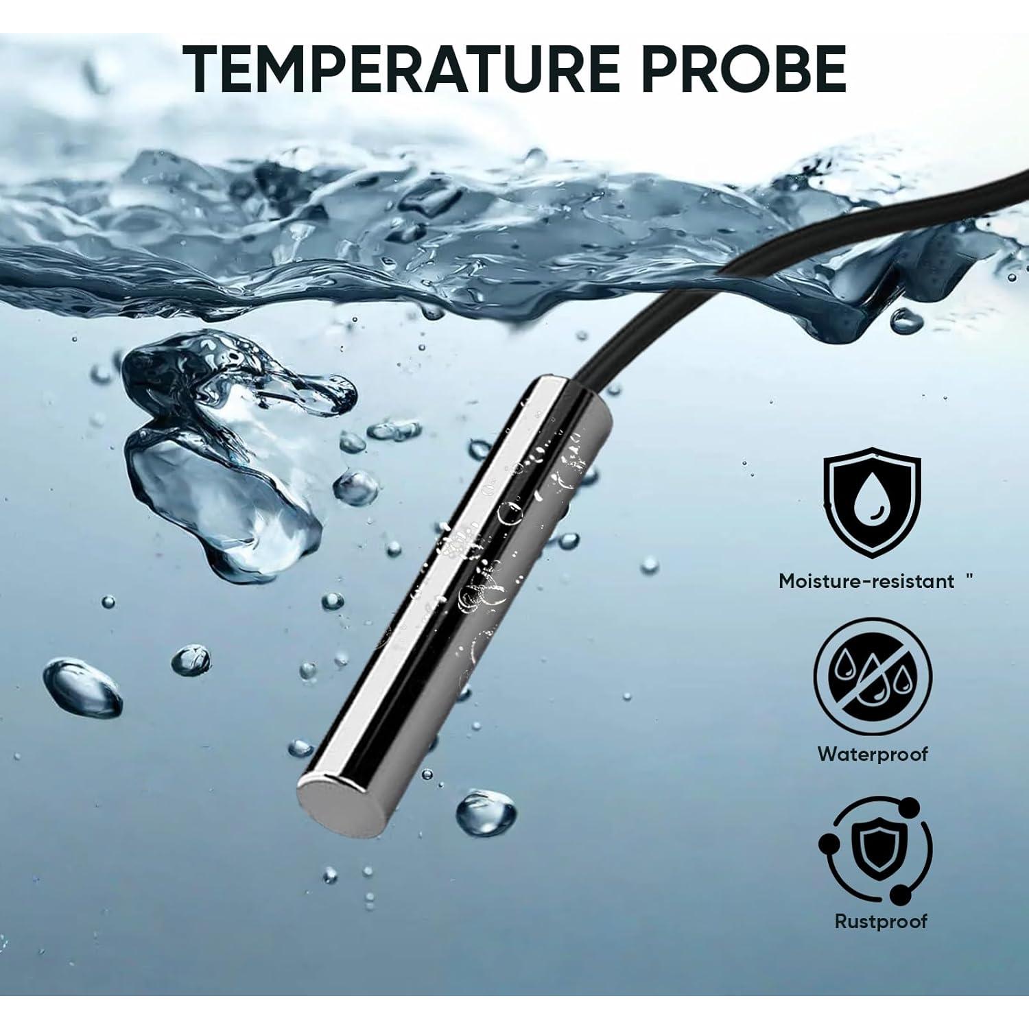 6 Probetas Sensor de Temperatura NTC 10K Perusiaw 1M Acero Inoxidable