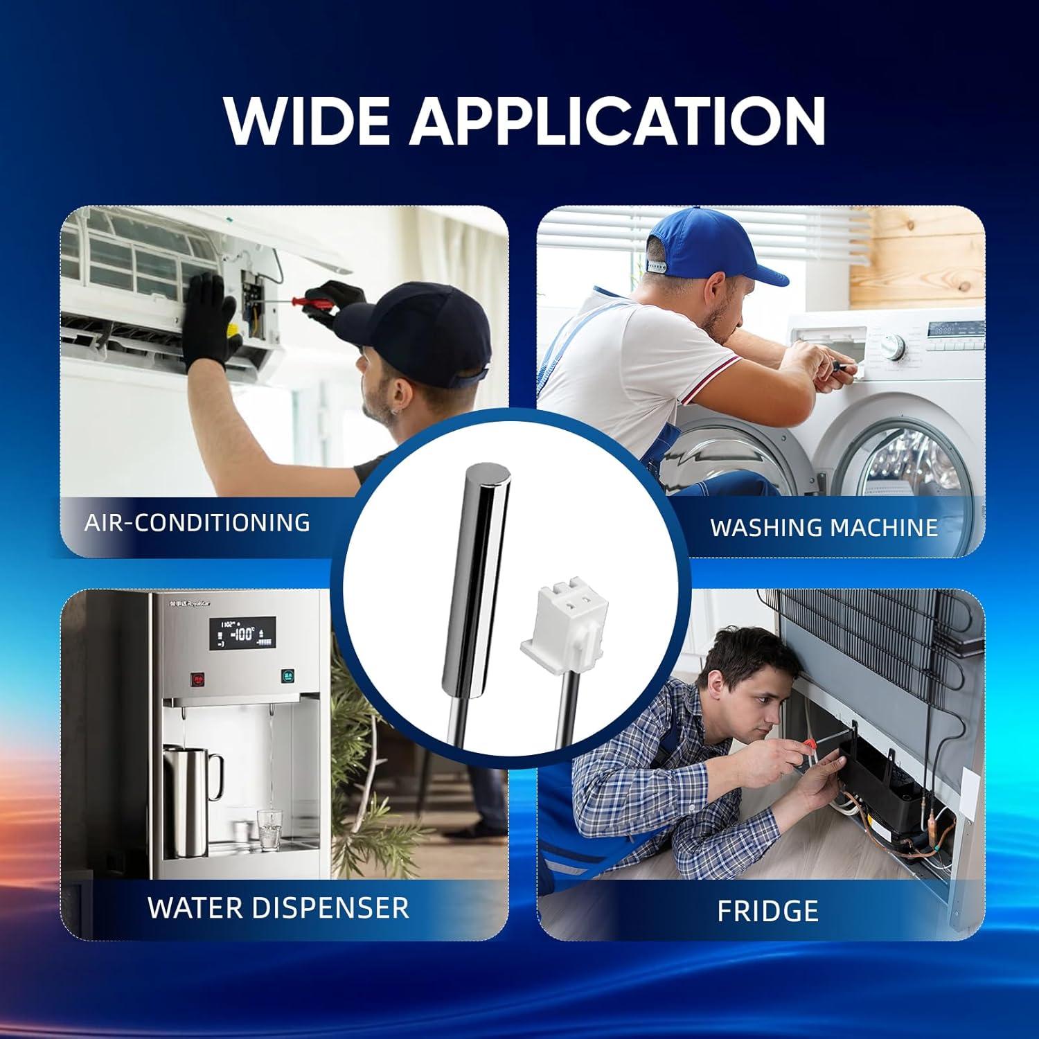 6 Probetas Sensor de Temperatura NTC 10K Perusiaw 1M Acero Inoxidable