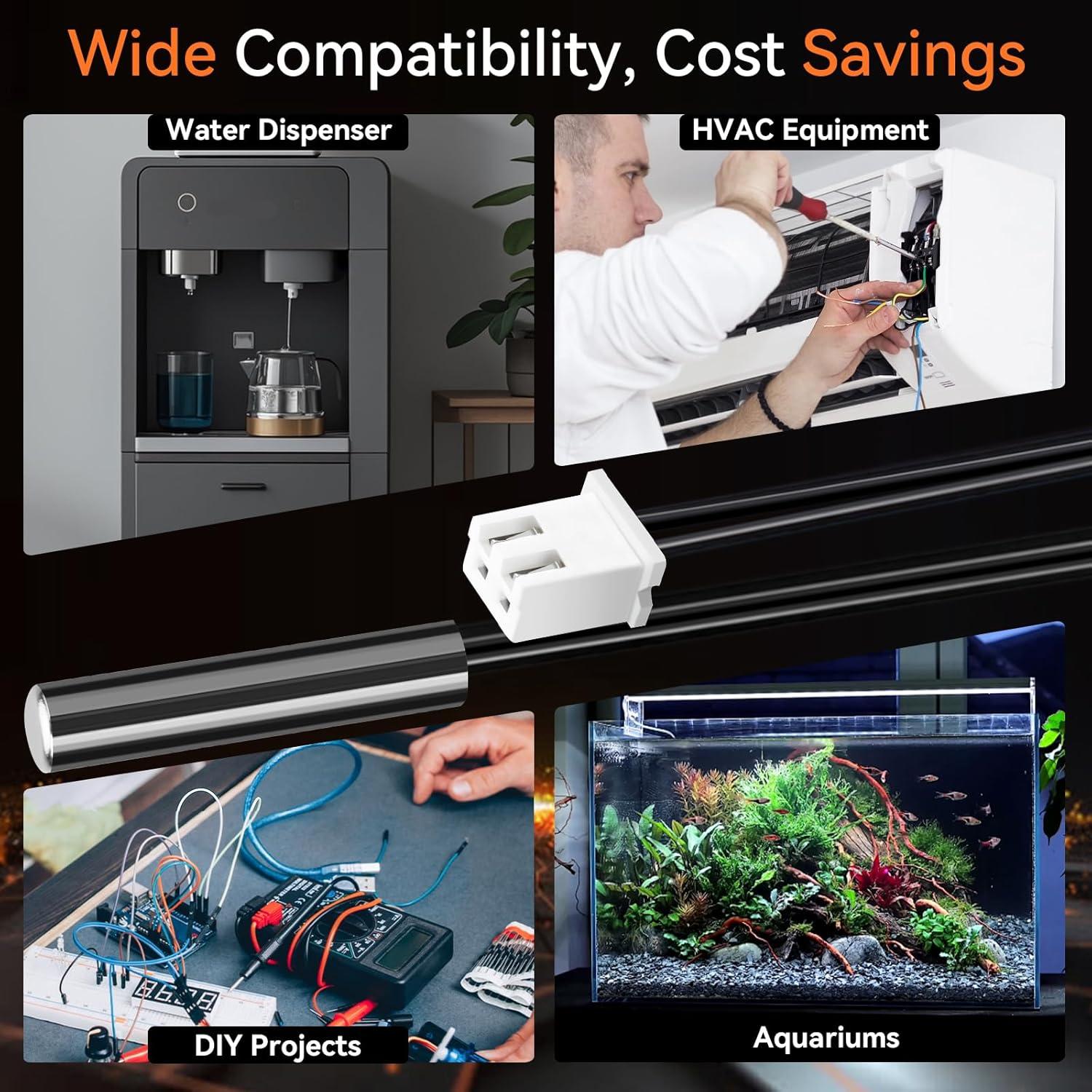 Sensor de Temperatura AOHIEDI B3950 NTC 10k Impermeable 5PCS