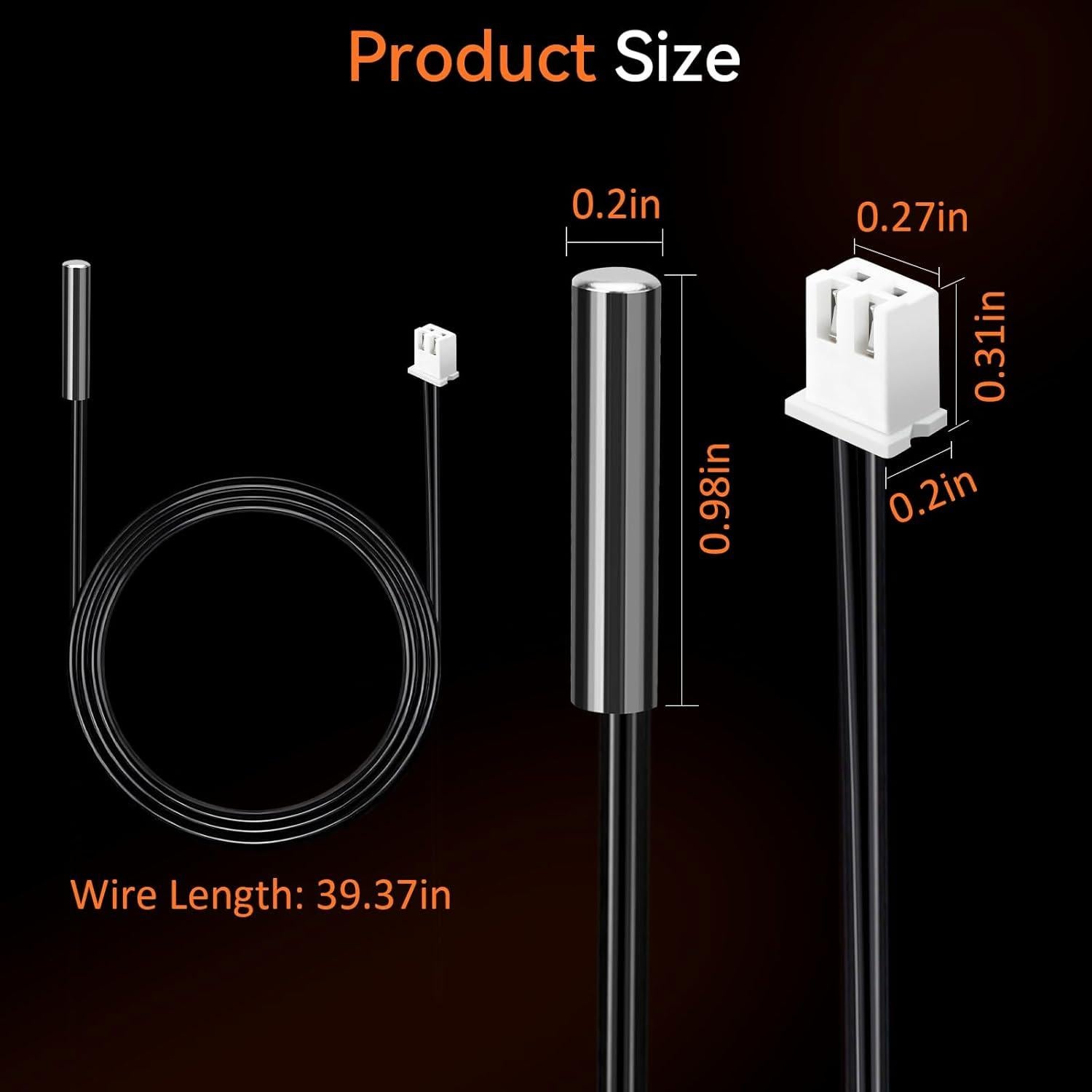 Sensor de Temperatura AOHIEDI B3950 NTC 10k Impermeable 5PCS