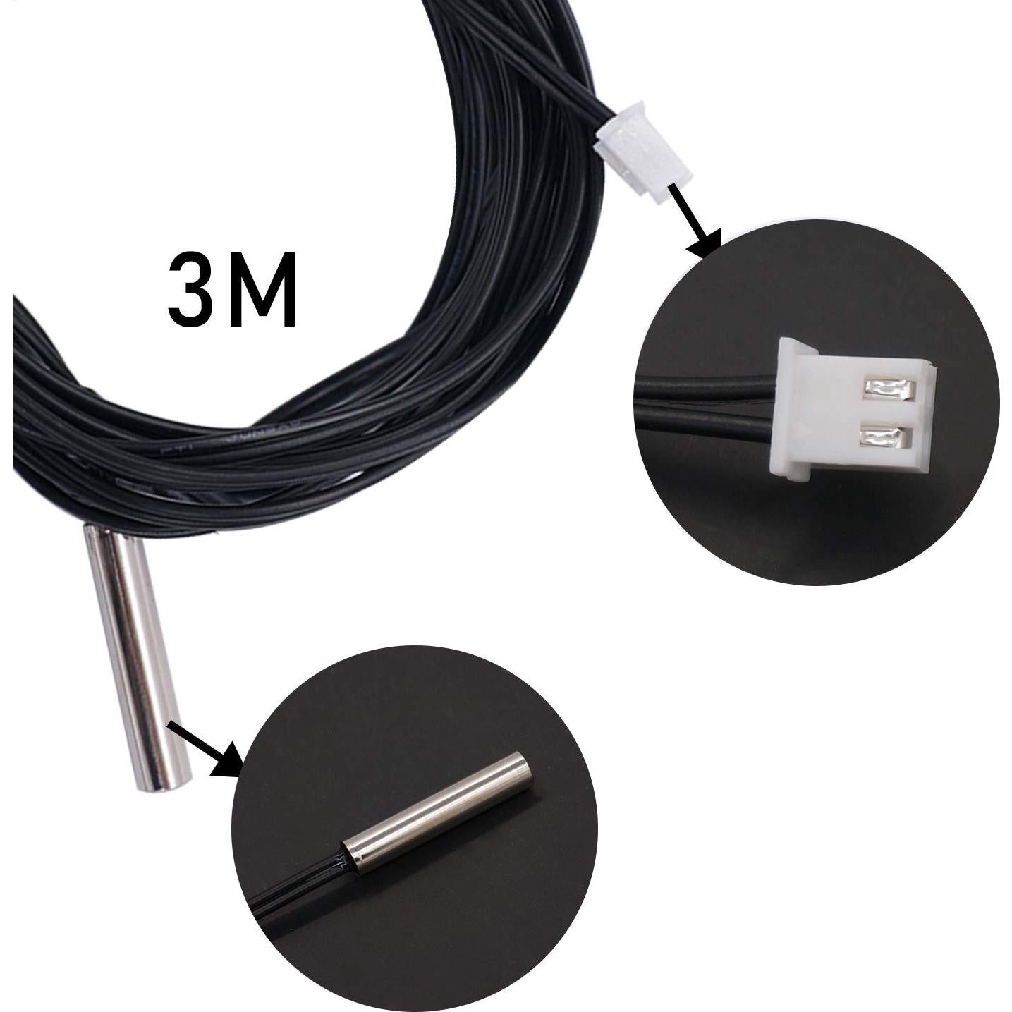 Sensor de Temperatura NTC 10K TWTADE 3M -25 a 125°C 2 Pcs