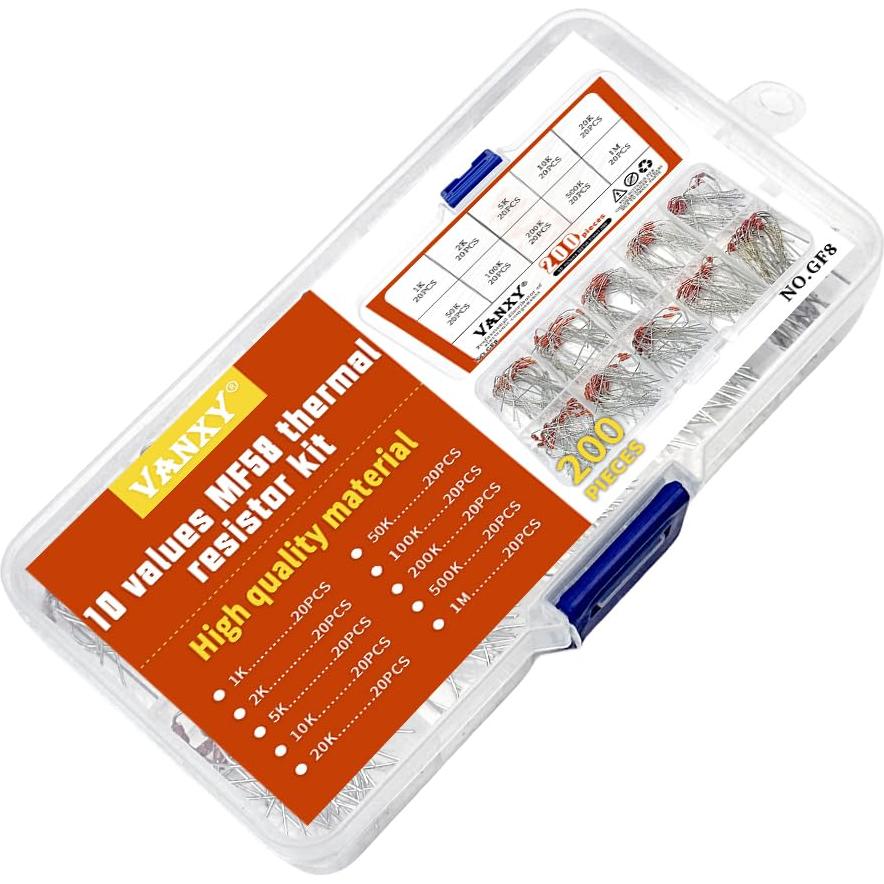 10 Termistores NTC MF58 1K-1M Ohm 3950B 200pcs