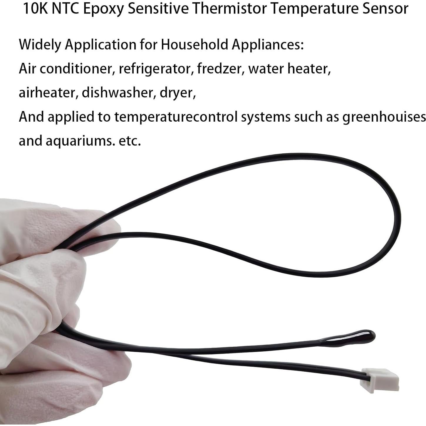 Sonda Termistora NTC 10K Epóxica 40cm 4 Pcs para Aire Acondicionado